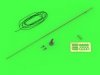 Master GM-35-014 Antena Comrod VHF3088VM - używana na KTO Rosomak i innych pojazdach (1 szt.) - wersja z wygiętą podstawą (1:35)